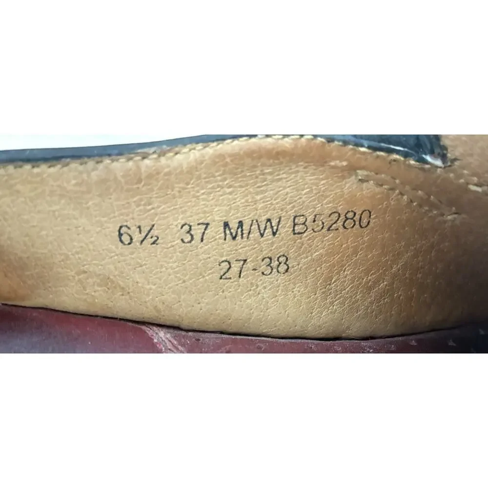 Born Women's Red Leather Casual Work Comfort Loafers Slip-On Size 6.5 Clogs - Picture 7 of 7